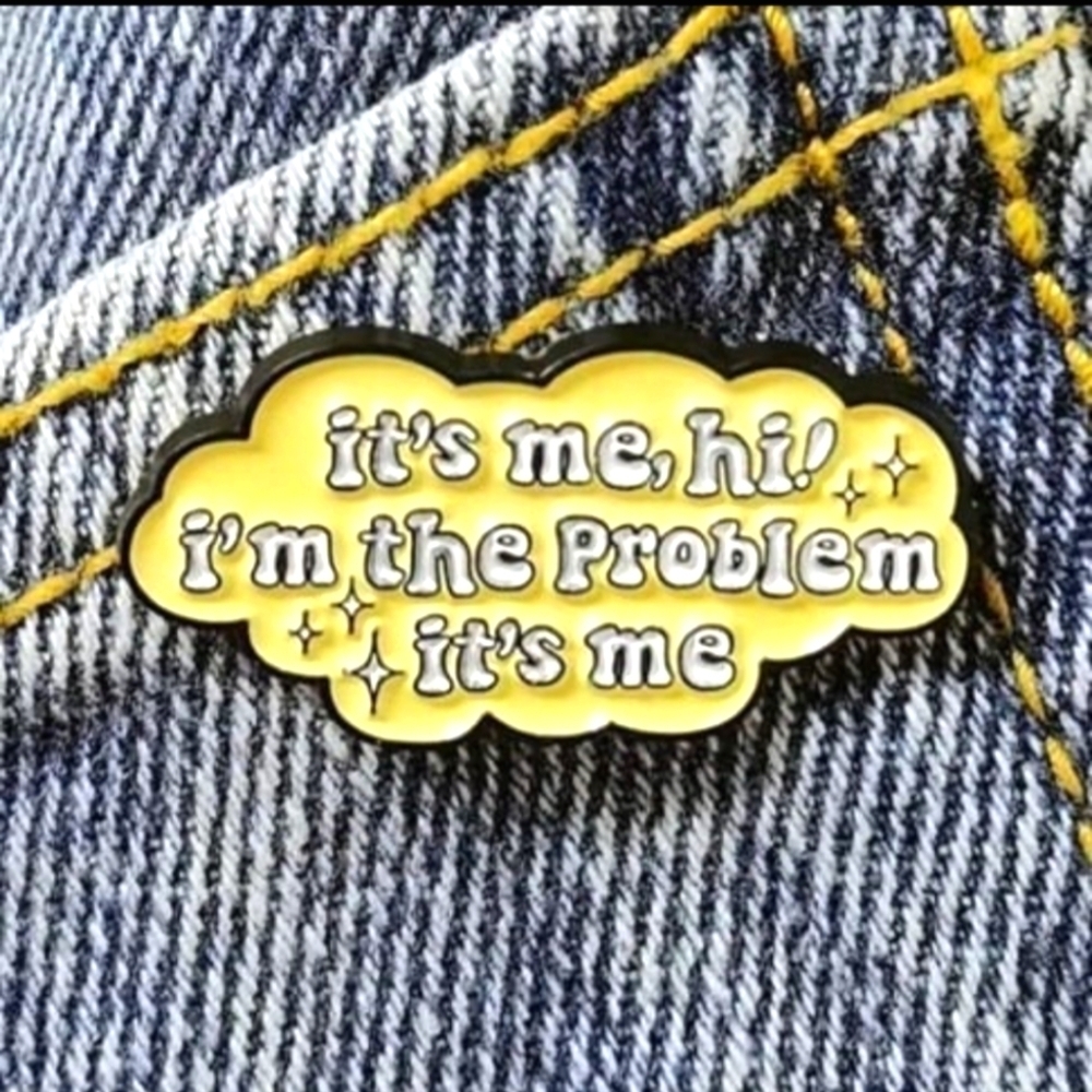 Yellow and Black Enamel Pin Taylor Swift